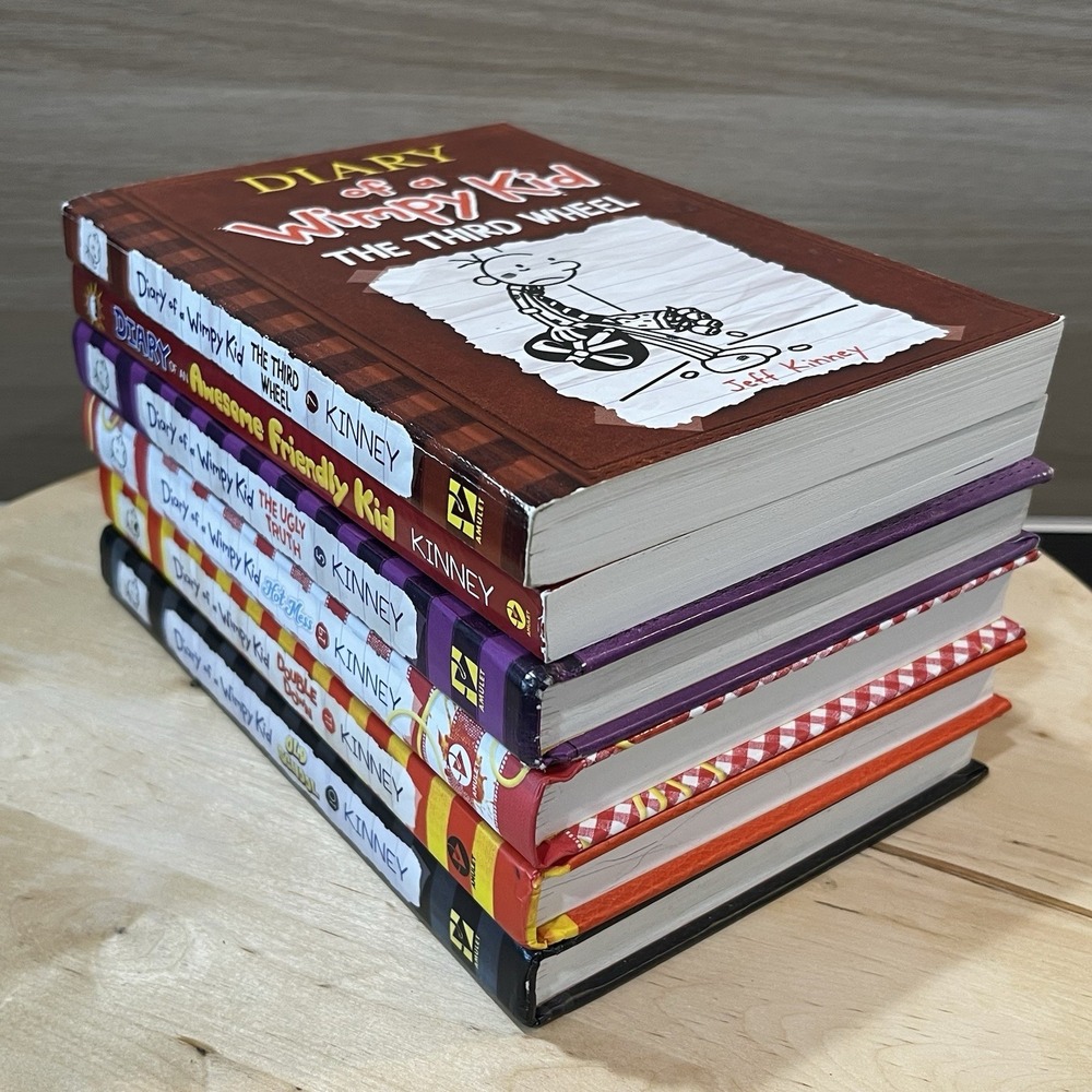 Diary of a Wimpy Kid 6 Book Lot by Jeff Kinney Mixed Hardcovers Hot Mess - Picture 9 of 12